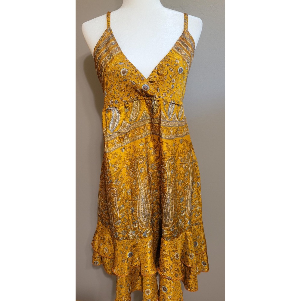 GURU Boho Silk Slip Dress